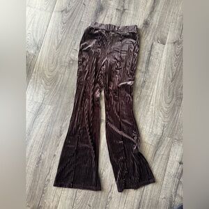 Velvet Stretch Pants - Brown Size 2 XS